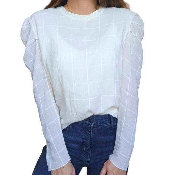 Hello Nite Puff Sleeve Coquette Academia Blouse - Picture 1 of 9